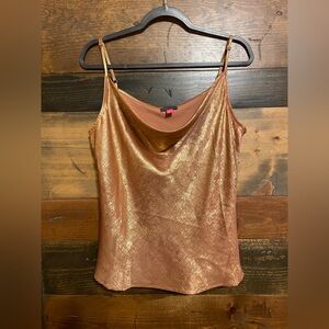 Vince Camino Gold Bronze Women's Cowl Neck Top